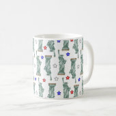 Statue of Liberty - Patriotic Stars Coffee Mug Koffiemok (Voorkant rechts)