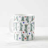 Statue of Liberty - Patriotic Stars Coffee Mug Koffiemok (Voorkant links)