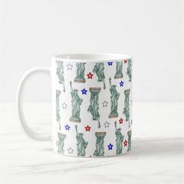 Statue of Liberty - Patriotic Stars Coffee Mug Koffiemok