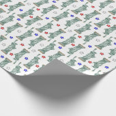 Statue of Liberty - Patriotic Stars Wrapping Paper Cadeaupapier (Hoek)