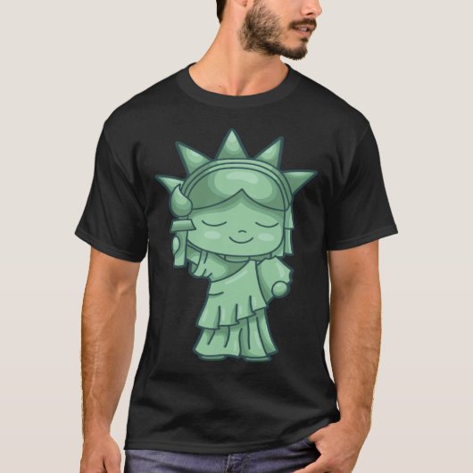 Statue of Liberty Patriotic  USA Sightseeing New Y T-shirt (Voorkant)