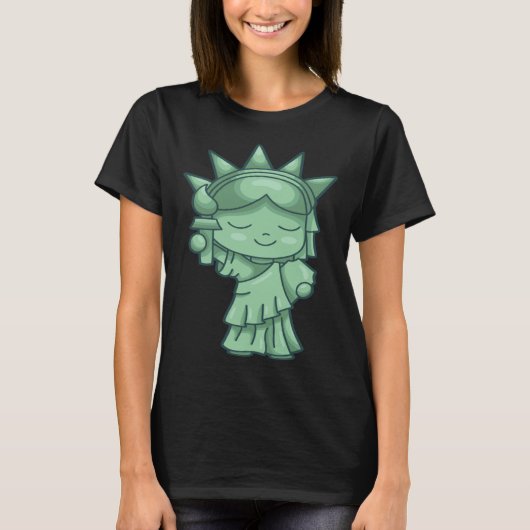 Statue of Liberty Patriotic  USA Sightseeing New Y T-shirt (Voorkant)