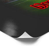 Statue of Liberty plays Soccer on a Black Perfect Poster (Hoek)