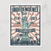 Statue of Liberty Retro Briefkaart (Voorkant)