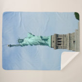 Statue Of Liberty Sherpa Deken (Voorkant (horizontaal))