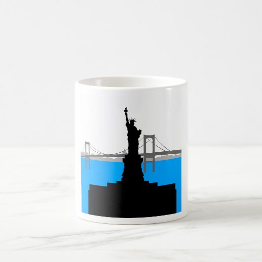 Statue of Liberty Silhouette New York Skyline Koffiemok