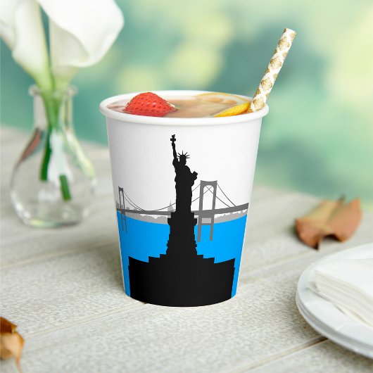Statue of Liberty Silhouette New York Skyline Papieren Bekers