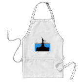 Statue of Liberty Silhouette New York Skyline Standaard Schort (Voorkant)
