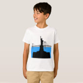 Statue of Liberty Silhouette New York Skyline T-shirt (Voorkant volledig)