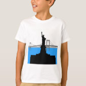Statue of Liberty Silhouette New York Skyline T-shirt (Voorkant)
