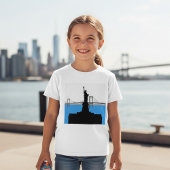 Statue of Liberty Silhouette New York Skyline T-shirt