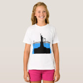 Statue of Liberty Silhouette New York Skyline T-shirt (Voorkant volledig)