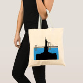 Statue of Liberty Silhouette New York Skyline Tote Bag (Voorkant (product))
