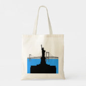 Statue of Liberty Silhouette New York Skyline Tote Bag (Achterkant)