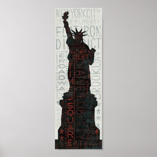 Statue of Liberty Silhouette Poster (Voorkant)
