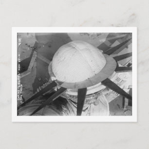 Statue of Liberty Top of Head from Torch Vintage Briefkaart