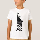 Statue of Liberty USA Black American Symbol T-shirt (Voorkant)