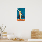 Statue of Liberty vintage travel poster (Keuken)