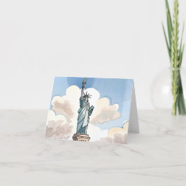 Statue Of Liberty | Waterverf Landmark Kaart