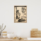 Statue Of Liberty Welkom Thuis Poster (Keuken)