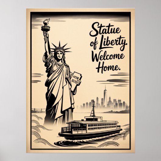 Statue Of Liberty Welkom Thuis Poster (Voorkant)