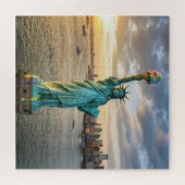 Statue of Liberty With Rainbow Ice Cream Cone Legpuzzel (Horizontaal)
