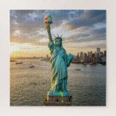 Statue of Liberty With Rainbow Ice Cream Cone Legpuzzel (Verticaal)
