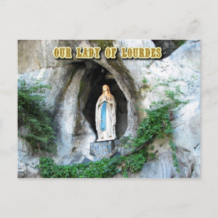 Statue of Our Lady of Lourdes, Lourdes, Frankrijk Briefkaart