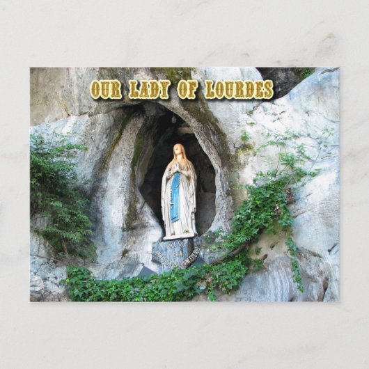 Statue of Our Lady of Lourdes, Lourdes, Frankrijk Briefkaart (Voorkant)