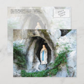 Statue of Our Lady of Lourdes, Lourdes, Frankrijk Briefkaart (Voorkant / Achterkant)