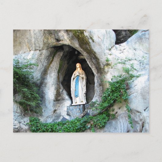 Statue of Our Lady of Lourdes, Lourdes, Frankrijk Briefkaart (Voorkant)
