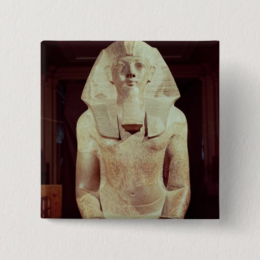 Statue of Queen Makare Hatshepsut Vierkante Button 5,1 Cm (Voorkant)
