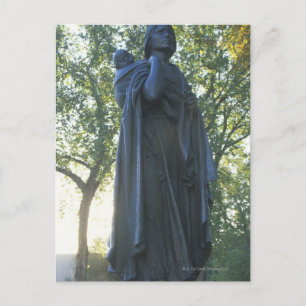 'Statue of Sacagawea en haar zoon, gids over de Briefkaart