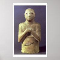 Statue of the God Utu, Mesopotamian, c.2400 BC (li