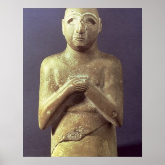 Statue of the God Utu, Mesopotamian, c.2400 BC (li Poster (Voorkant)