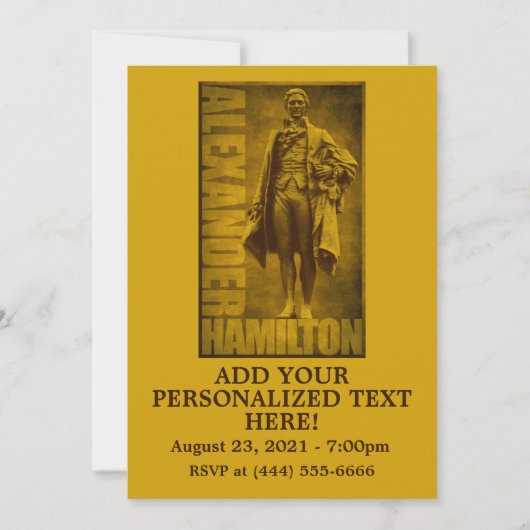 Statuesque Alexander Hamilton Kaart (Voorkant)