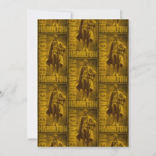 Statuesque Alexander Hamilton Kaart (Achterkant)