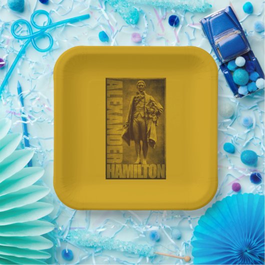 Statuesque Alexander Hamilton Papieren Bordje (Feest)