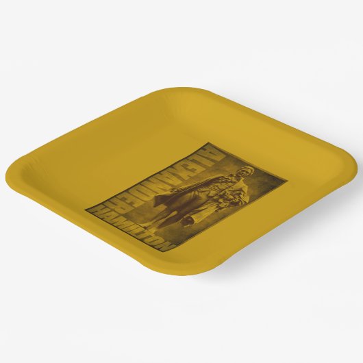 Statuesque Alexander Hamilton Papieren Bordje (Gebogen)