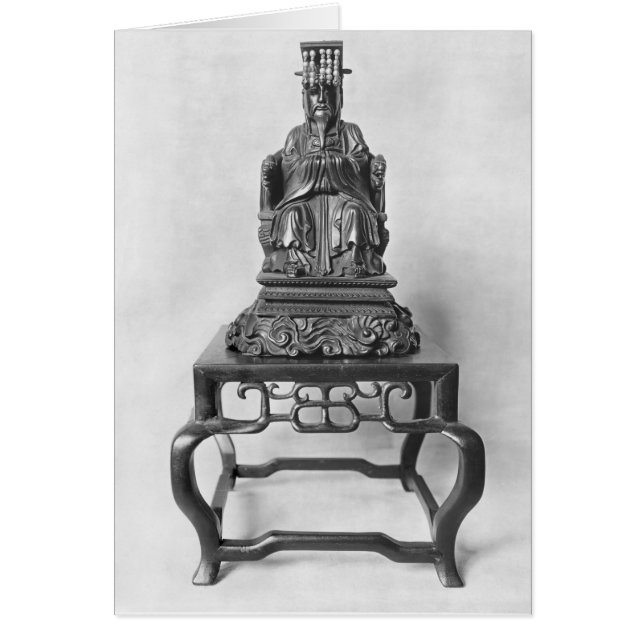 Statuette of Confucius as a Mandarin, Qing (Voorkant)