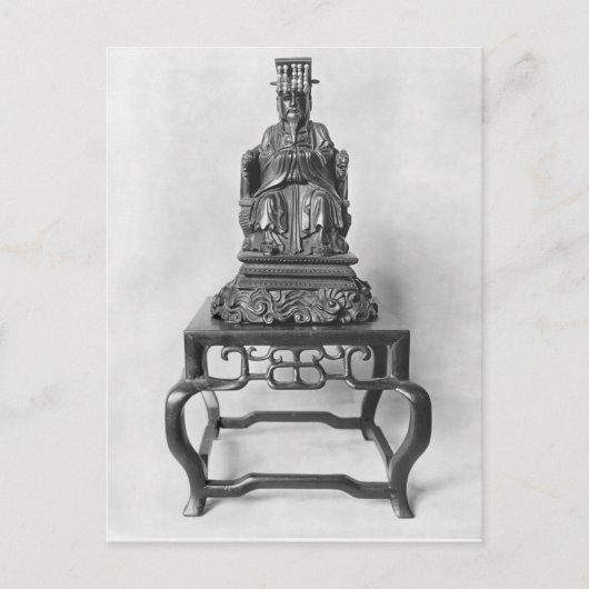 Statuette of Confucius as a Mandarin, Qing Briefkaart (Voorkant)