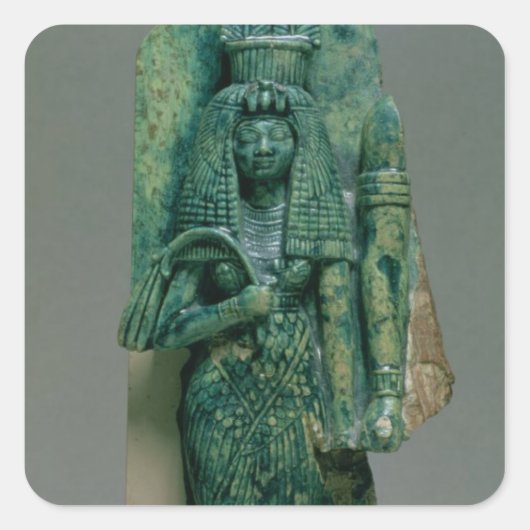 Statuette of Queen Tiye, echtgenote van Amenophis  Vierkante Sticker (Voorkant)