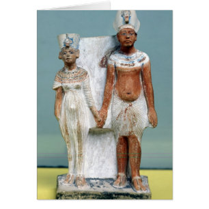 Statuette van Amenophis IV en Nefertiti
