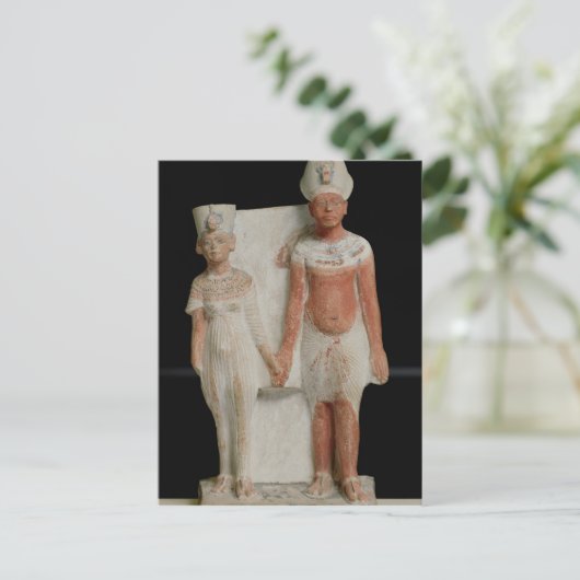 Statuette van Amenophis IV en Nefertiti Briefkaart (Staand voorkant)