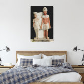 Statuette van Amenophis IV en Nefertiti Canvas Afdruk (Insitu (Slaapkamer))