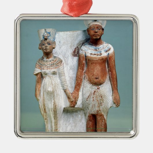 Statuette van Amenophis IV en Nefertiti Metalen Ornament (Voorkant)