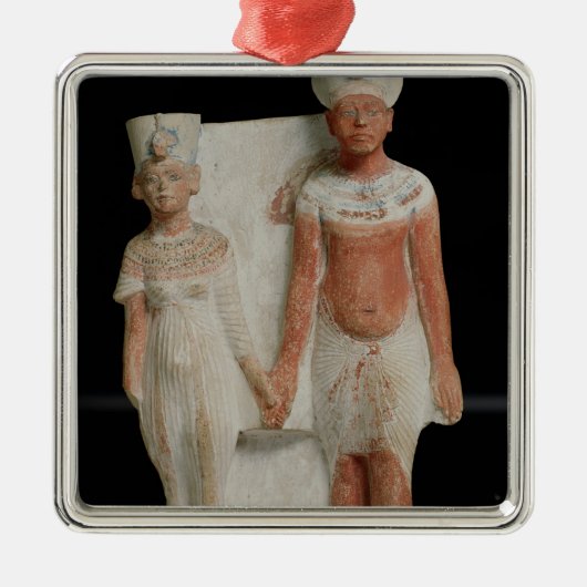 Statuette van Amenophis IV en Nefertiti Metalen Ornament (Voorkant)