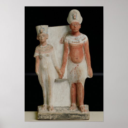 Statuette van Amenophis IV en Nefertiti Poster (Voorkant)