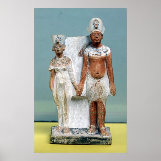 Statuette van Amenophis IV en Nefertiti Poster (Voorkant)
