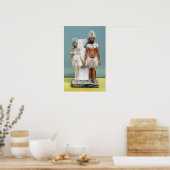 Statuette van Amenophis IV en Nefertiti Poster (Keuken)